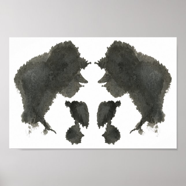 Rorschach Inkblot Test Fun Art Print (Front)