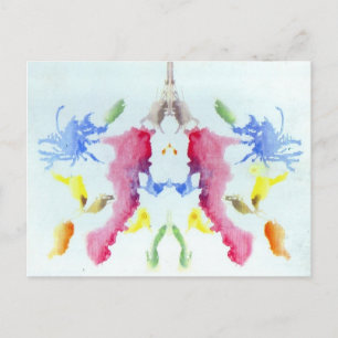 Rorschach Inkblot Test Postcard