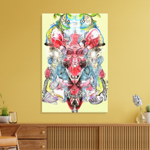 Rorschach Surreal Stretched Canvas Print