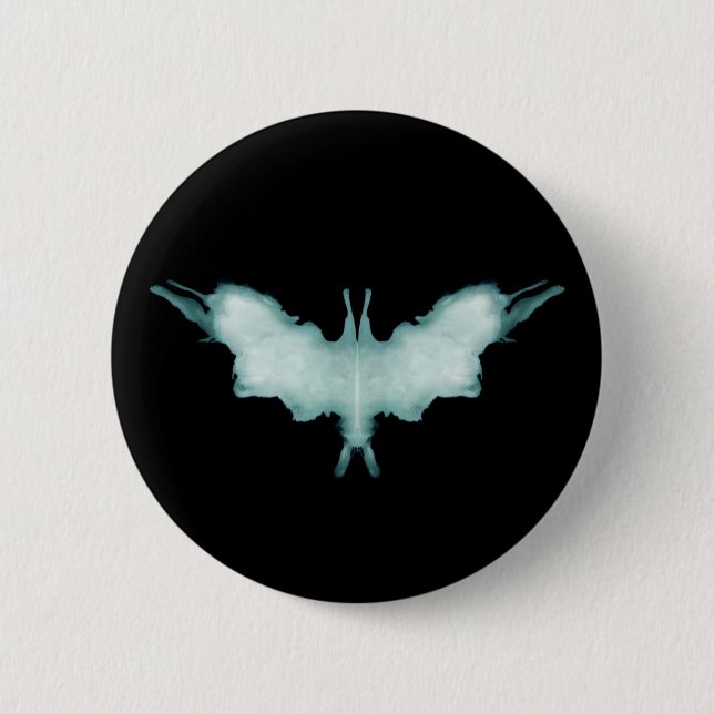 Rorschach Test Inkblot Bat Symbol 6 Cm Round Badge (Front)
