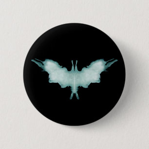 Rorschach Test Inkblot Bat Symbol 6 Cm Round Badge