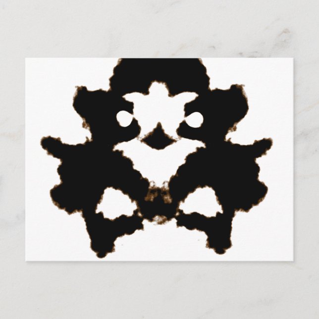 Rorschach Test of an Ink Blot Card (Front)