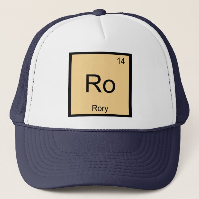 Rory Name Chemistry Element Periodic Table Trucker Hat (Front)