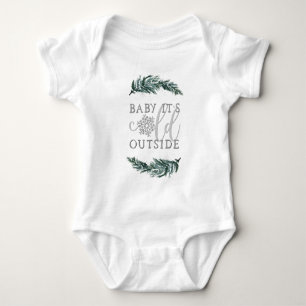 RORY Pine Snowflake Baby It's Cold Outside Bodysuit