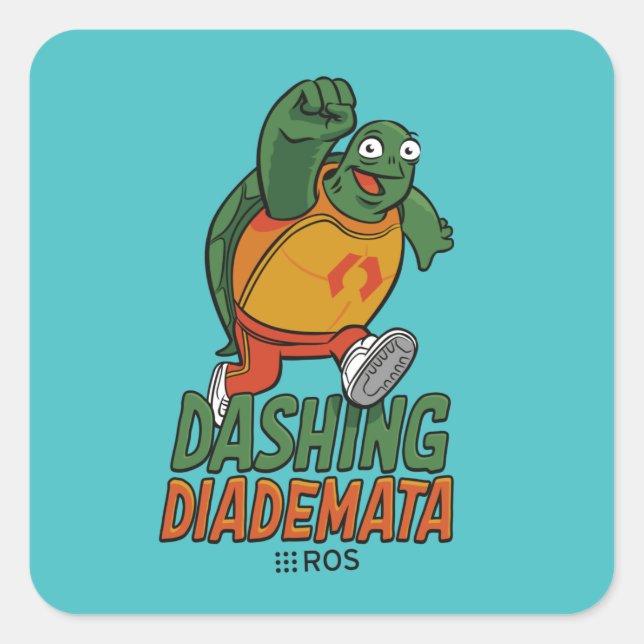 ROS 2 Dashing Diademata Square Sticker (Front)