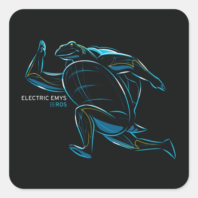 ROS Electric Emys Square Sticker (Front)