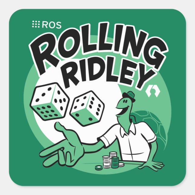 ROS Rolling Ridley Square Sticker (Front)