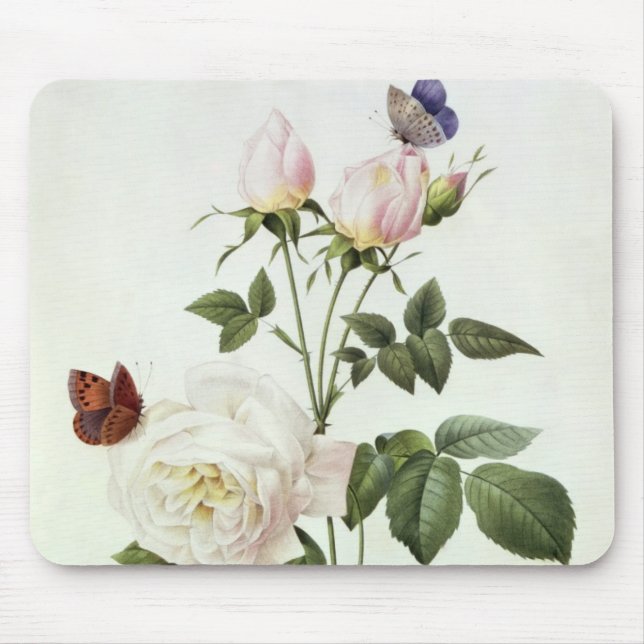 Rosa: Bengale the Hymenes, from 'Les Roses' Mouse Mat (Front)