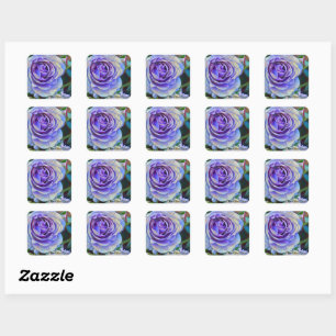 Rosa Blue Budget [Square Seal] Square Sticker