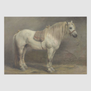 Rosa Bonheur   Grey Horse in Stable Tissue Paper