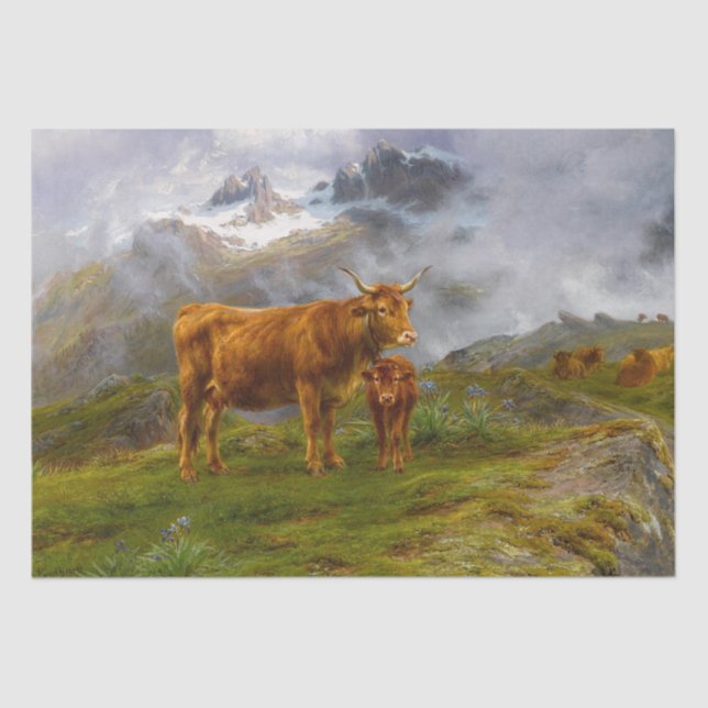 Rosa Bonheur | Highland Cattle Tissue Paper (Front)
