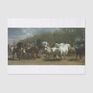 Rosa Bonheur   Horse Market in Paris Tissue Paper