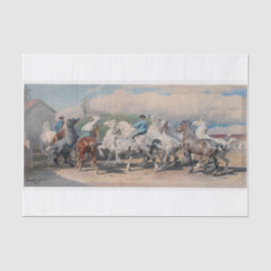 Rosa Bonheur   Horses Returning from Horse Fair Tissue Paper