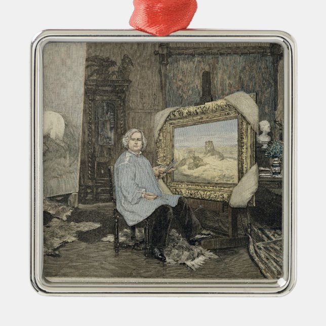 Rosa Bonheur  in her studio Metal Tree Decoration (Front)