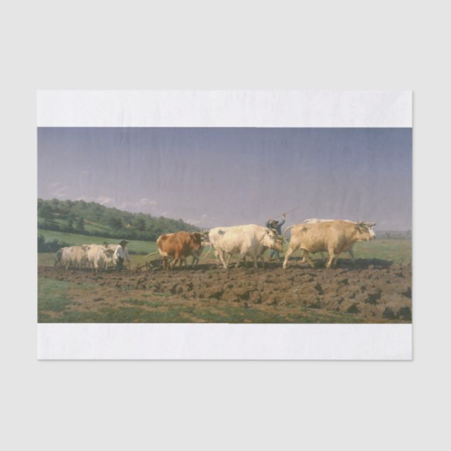 Rosa Bonheur | Ploughing in the Nivernais Tissue Paper (Front)