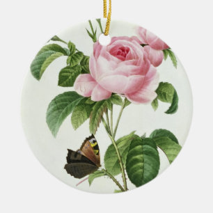 Rosa Centifolia Ceramic Tree Decoration