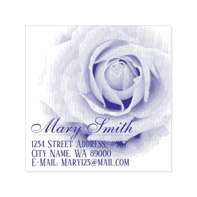 Rosa Climbing Blue Moon Self-inking Stamp (Design)