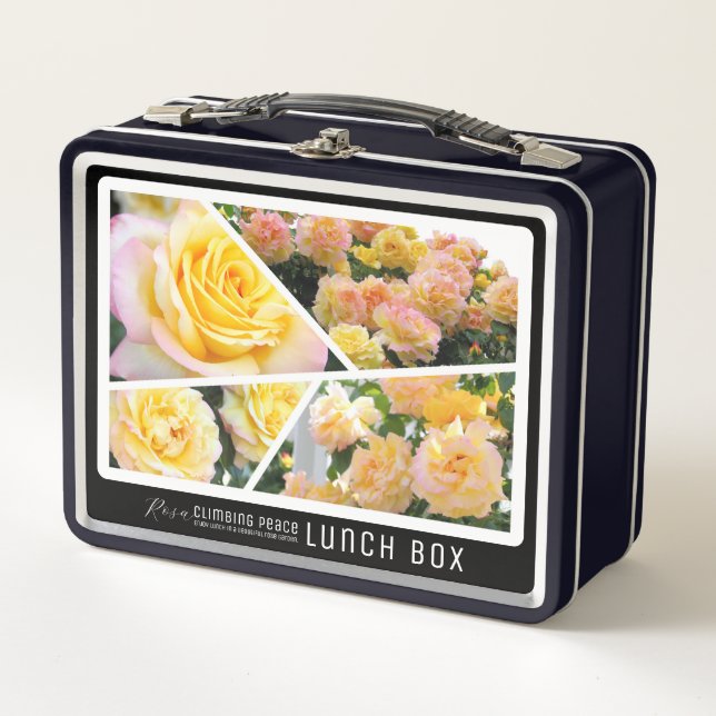 Rosa Climbing Peace Metal Lunch Box (Front)