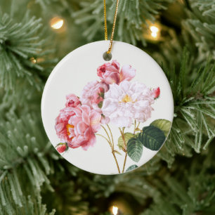 Rosa Damascena , Tree Ceramic Tree Decoration