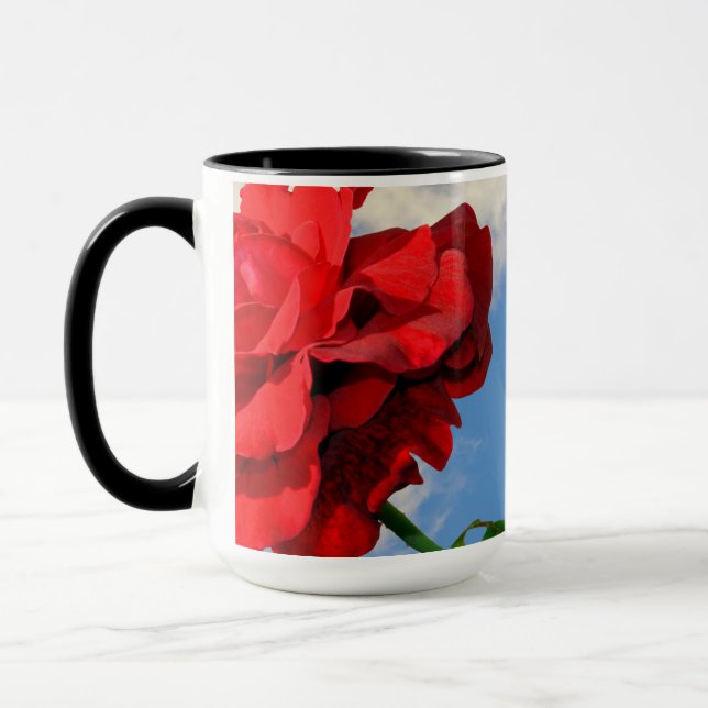 Rosa Don Juan with a blue sky Mug (Left)