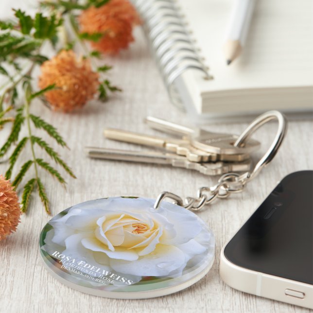 Rosa Edelweiss [Acrylic Keychain] Key Ring (Front Right)