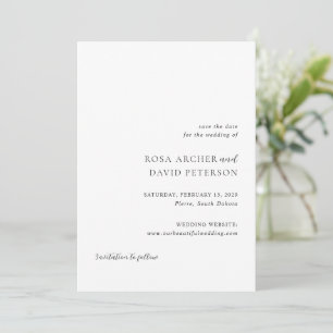 Rosa Elegant Modern Wedding Save The Date