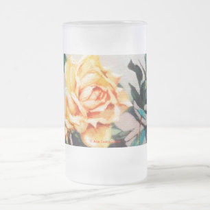 Rosa Frosted Glass Beer Mug