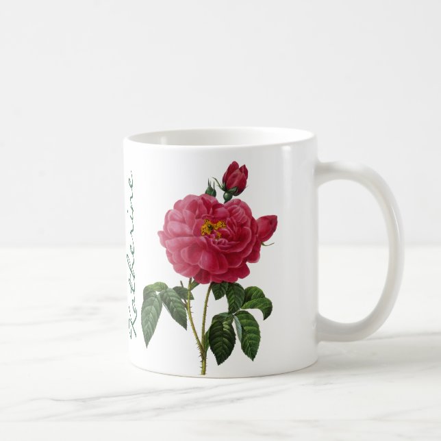 Rosa Gallica Coffee Mug (Right)