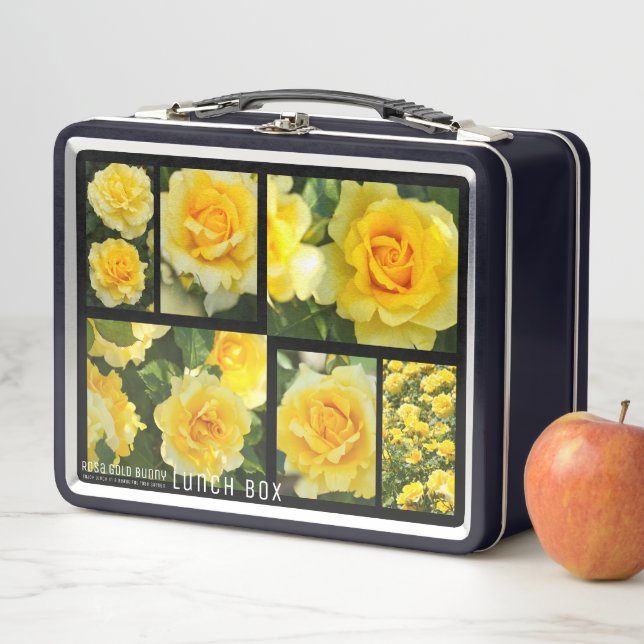 Rosa Gold Bunny Metal Lunch Box (In Situ)