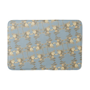 Rosa hemisphaerica - Rosa sulfurea - yellow roses Bath Mat