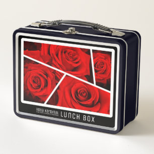Rosa Kardinal Metal Lunch Box