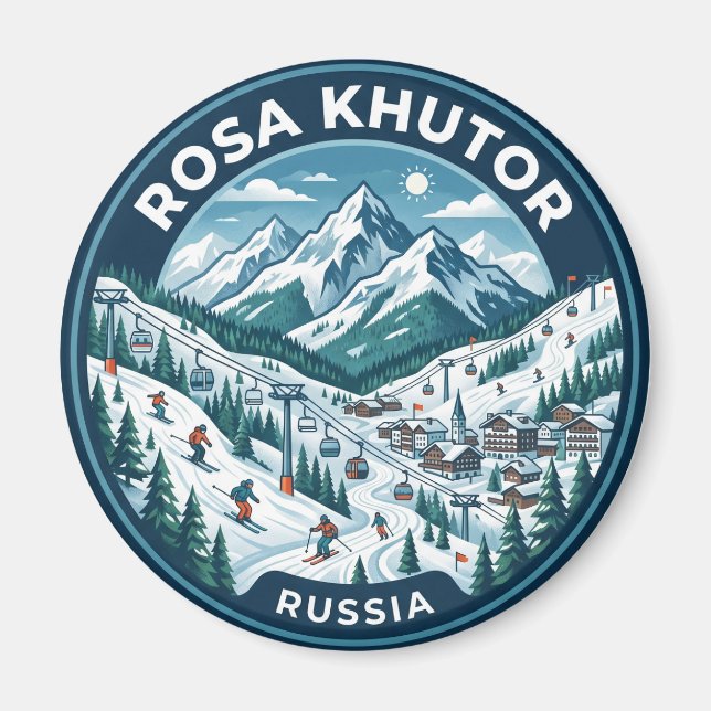 Rosa Khutor Alpine Resort Russia Magnet (Front)