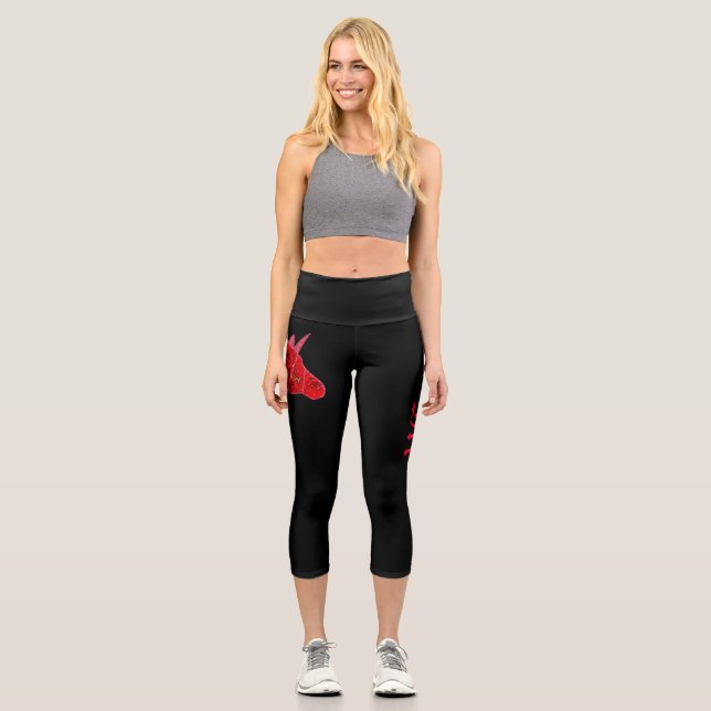 Rosa Lavaglut Capri Leggings (Front)