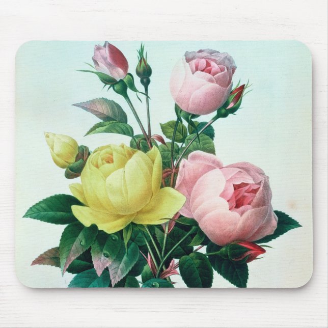 Rosa Lutea and Rosa Indica Mouse Mat (Front)
