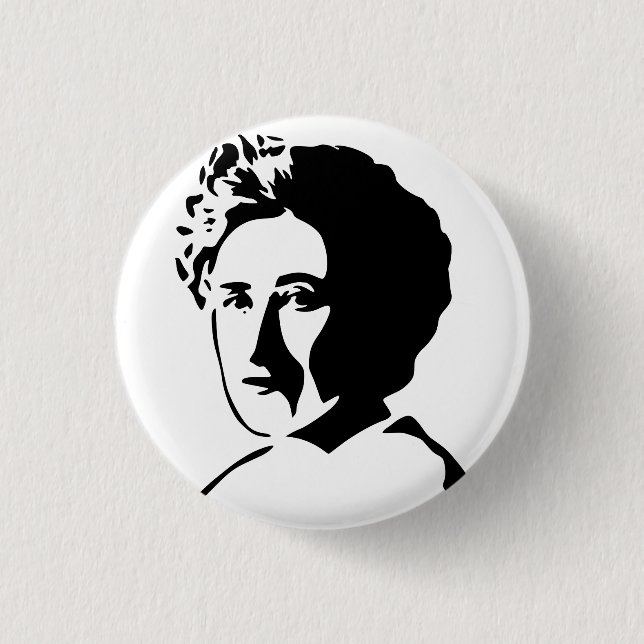 ROSA LUXEMBURG 3 CM ROUND BADGE (Front)