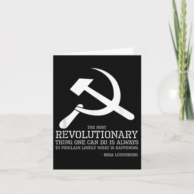 Rosa Luxemburg Quote - Socialist &amp; Communist P Card (Front)