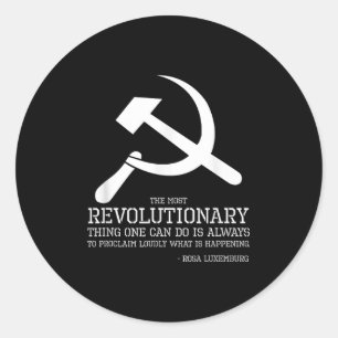 Rosa Luxemburg Quote - Socialist & Communist P Classic Round Sticker