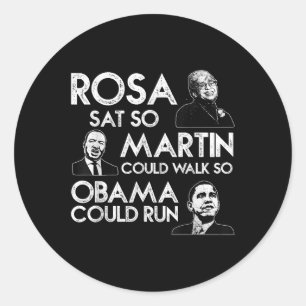Rosa Martin Obama African American Black History M Classic Round Sticker