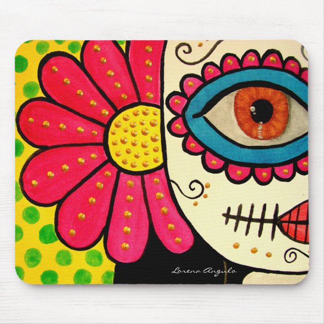 "Rosa Mexicano" - Day of the dead Mouse Mat (Front)