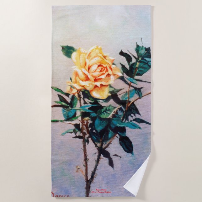 Rosa/Rose Beach Towel (Front)