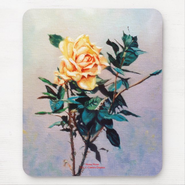 Rosa/Rose Mouse Mat (Front)