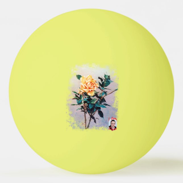 Rosa/Rose Ping Pong Ball (Front)