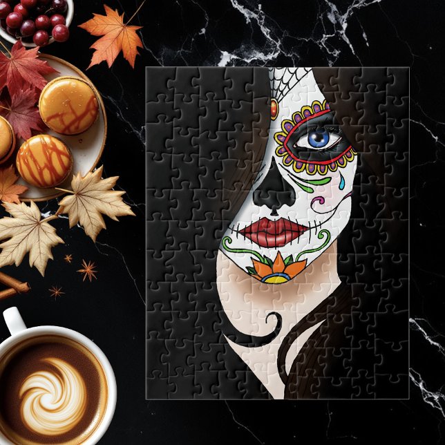 Rosa Sugar Skull Portrait Jigsaw Puzzle (Creator Uploaded)