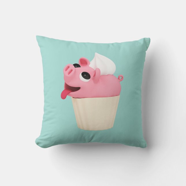 Rosa the Pig cup cake Cushion (Front)