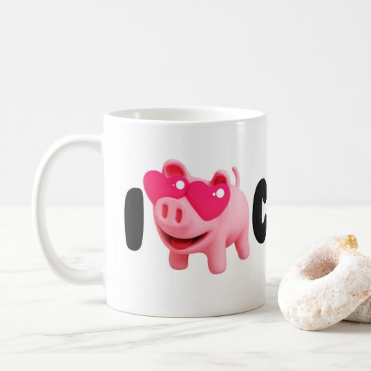 Rosa the Pig Love Coffee so much! Coffee Mug