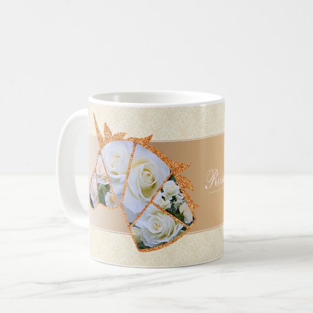 Rosa White Arrow Coffee Mug (Front Left)
