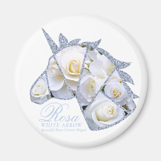 Rosa White Arrow Magnet (Front)
