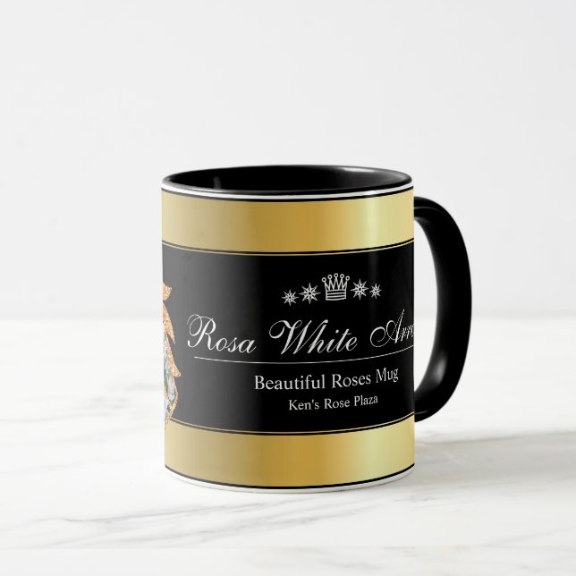 Rosa White Arrow Mug (Front Right)