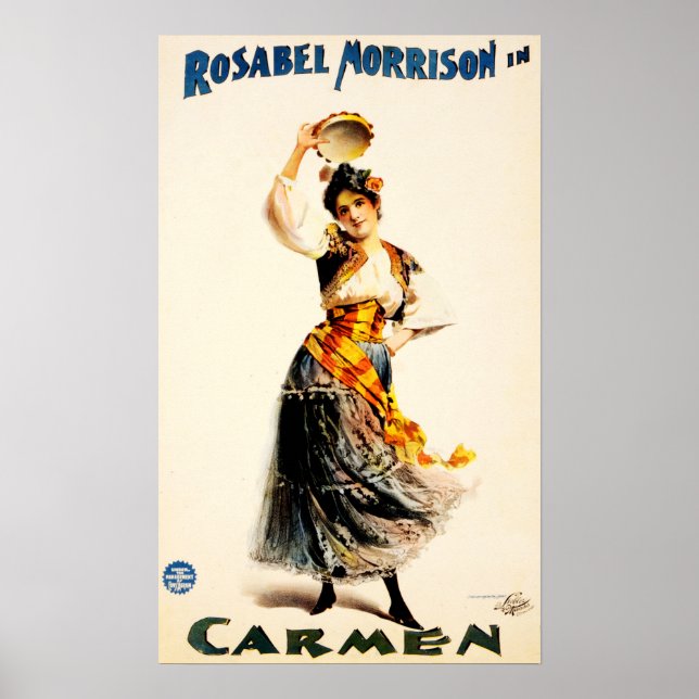 ROSABEL MORRISON in CARMEN Opera Vintage Theatre Poster (Front)