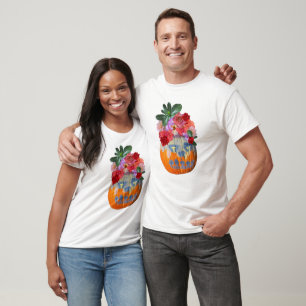 Rosabella Floral Pumpkin Graphic  T-Shirt